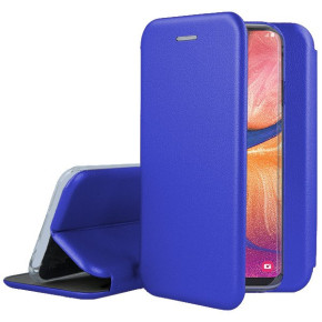 Луксозен кожен калъф тефтер ултра тънък Wallet FLEXI и стойка за Samsung Galaxy A20e A202F син  